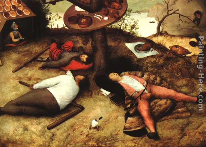 The Land of Cockayne painting - Pieter the Elder Bruegel The Land of Cockayne art painting